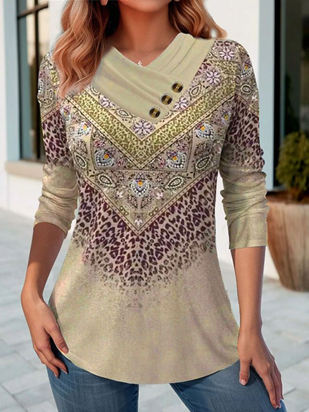 Casual Ethnic Loose Buttoned Shirt