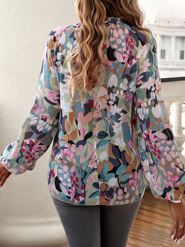 Stand Collar Loose Casual Shirt