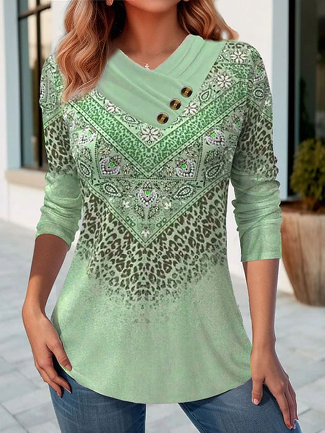 Casual Ethnic Loose Buttoned Shirt