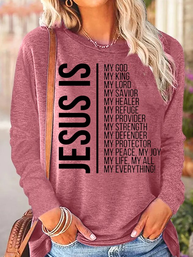 Womens Jesus is my god Crew Neck Top