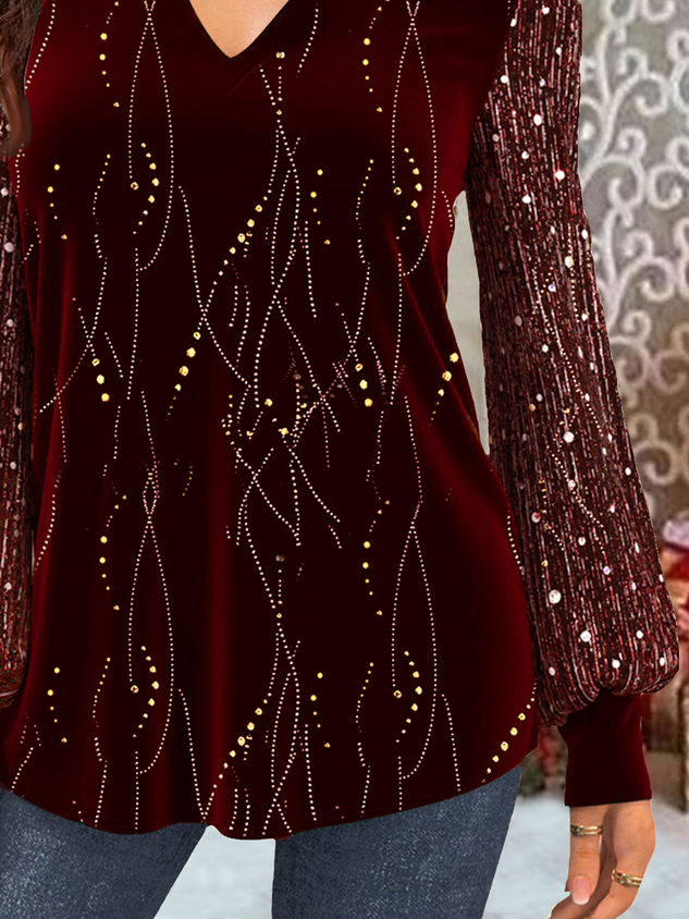 Velvet Abstract Elegant Shirt