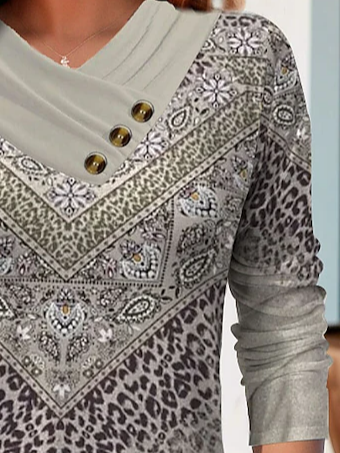 Casual Ethnic Loose Buttoned Shirt
