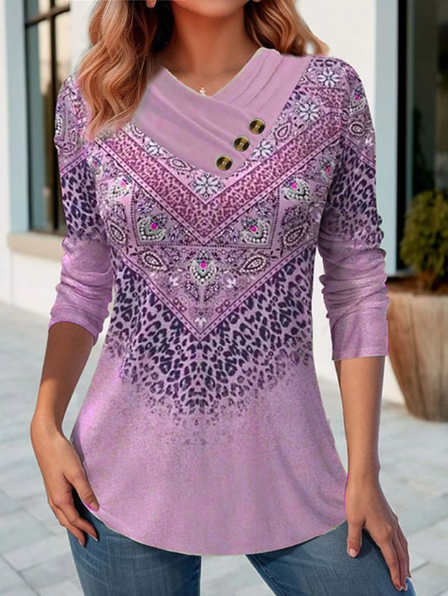 Casual Ethnic Loose Buttoned Shirt