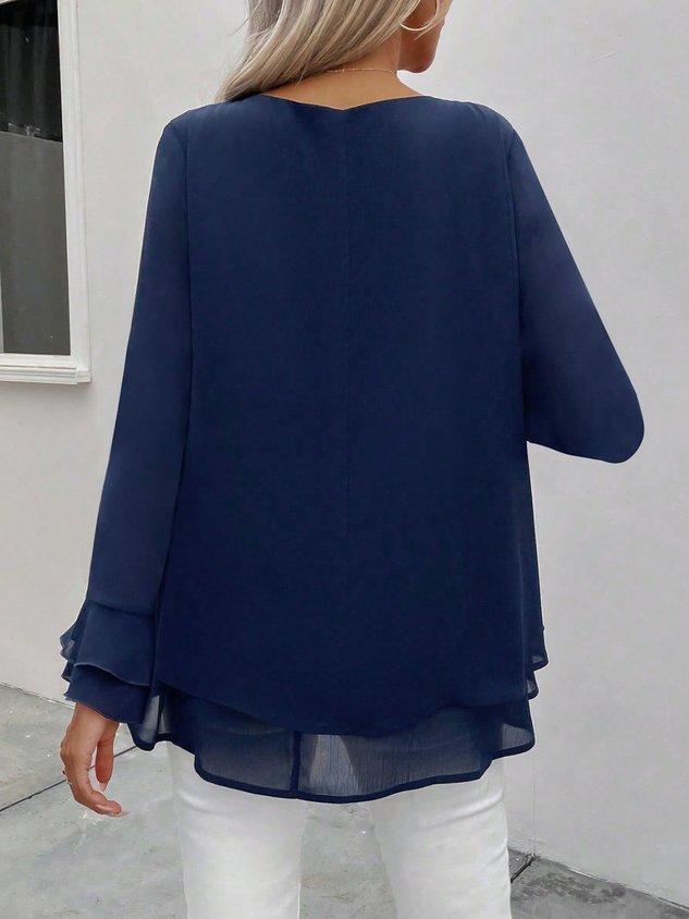 Crew Neck Loose Casual Shirt