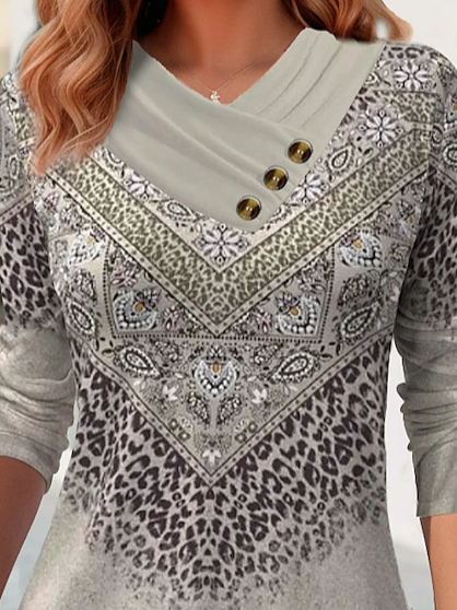 Casual Ethnic Loose Buttoned Shirt