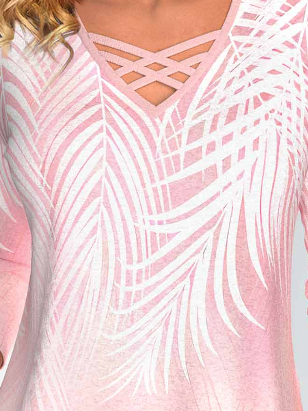 Knitted Floral Loose Casual Shirt