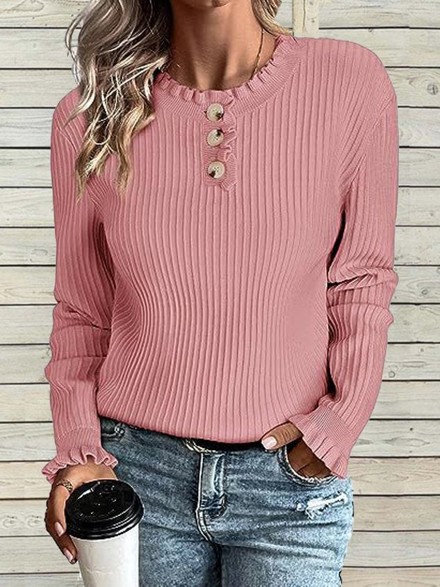 Plain Half Open Collar Casual Shirt