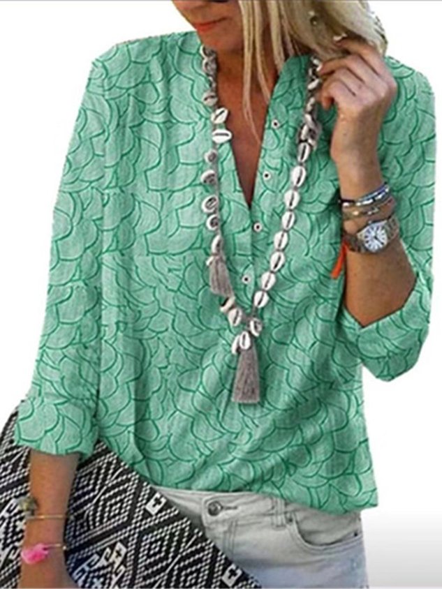 Shirt Collar Long Sleeve T-shirt